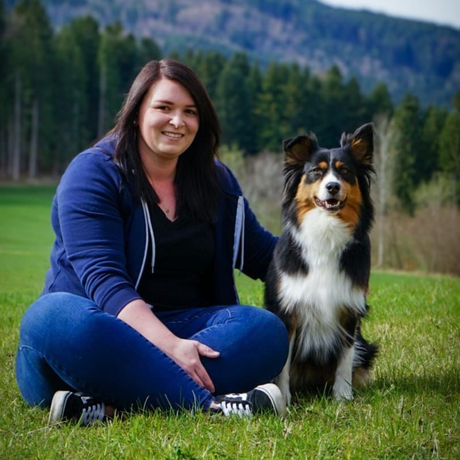 Verena mit Hund